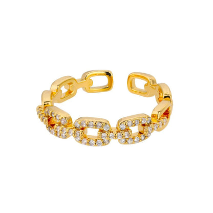 Elegant Twist Chain Ring