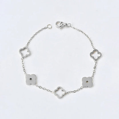 Four Leaf Clover Blossom Necklace