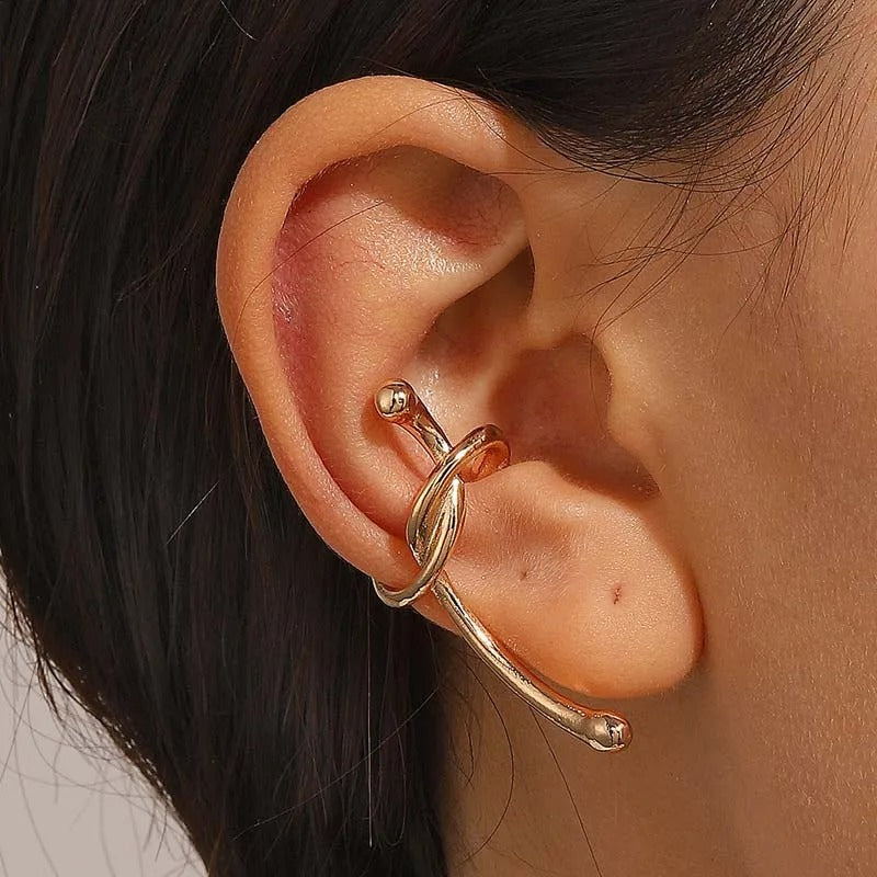 Dainty Knotted Ear Clip Earrings