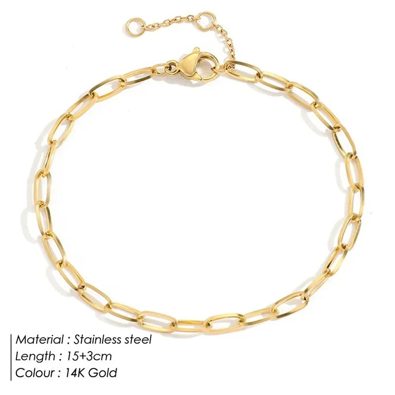 Tiny Paper Clip Bracelet