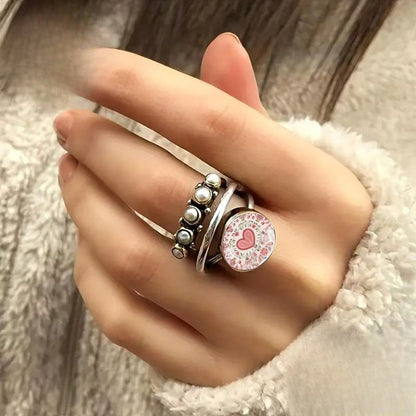 Floral Heart Statement Ring