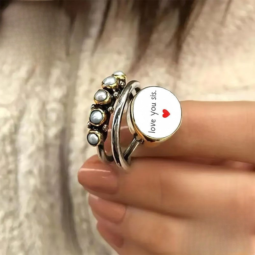 Sister Love Message Ring