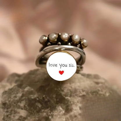 Sister Love Message Ring