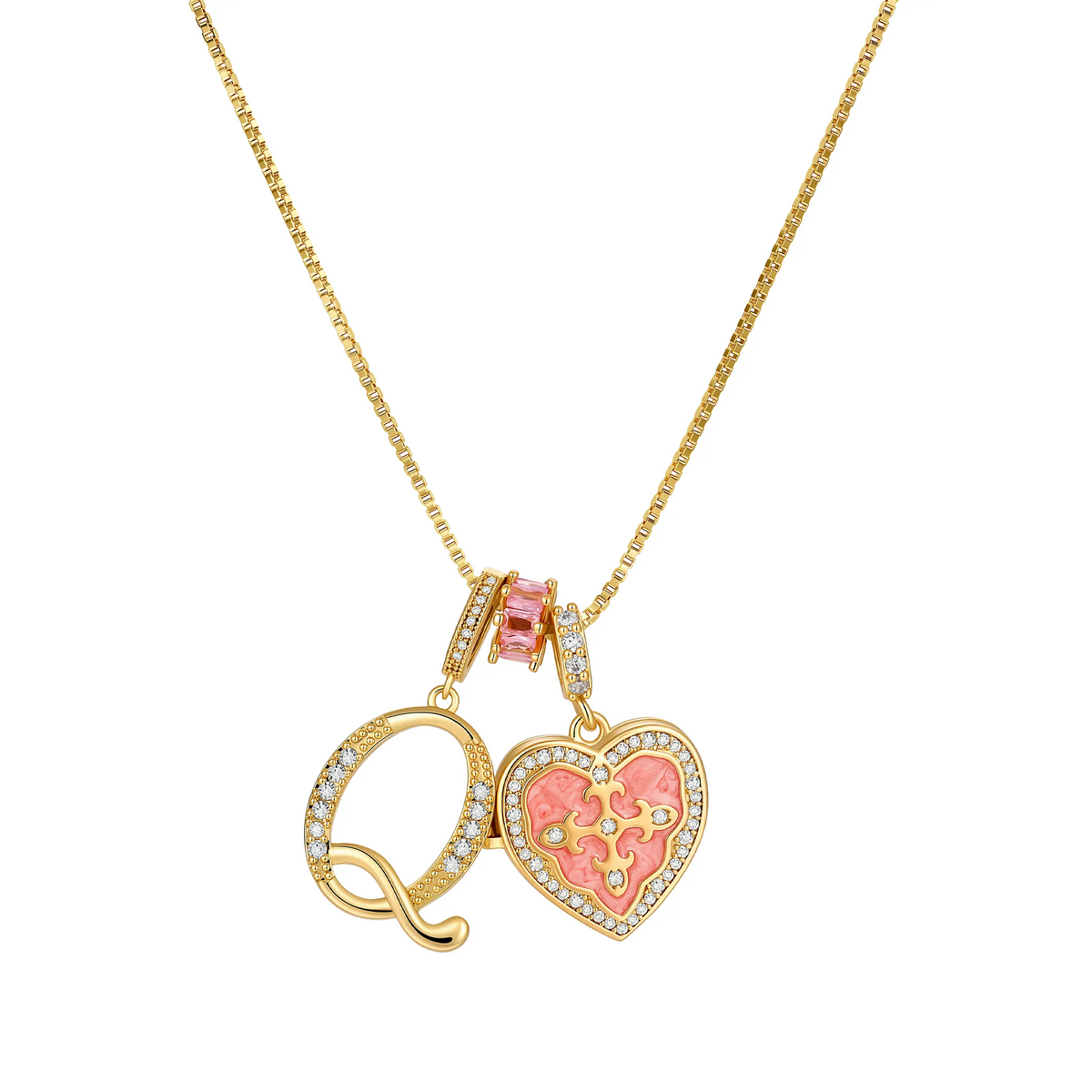 Fleur De Lis Initial Necklace
