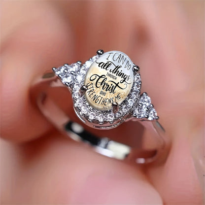"I Can Do All Things" Oval Ring