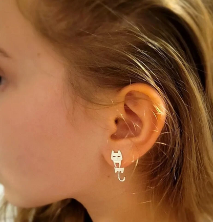 Cat and Fish Earrings
