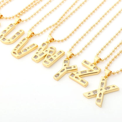 Open Frame Letter Initial Necklace
