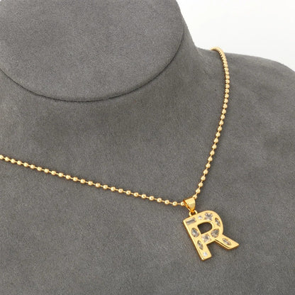 Open Frame Letter Initial Necklace