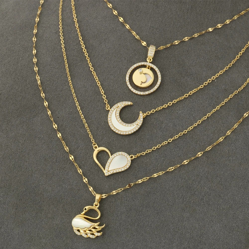 Open Frame Letter Initial Necklace