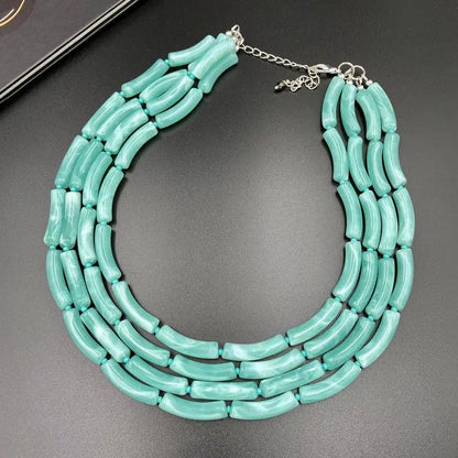 Mint Green Beaded Necklace