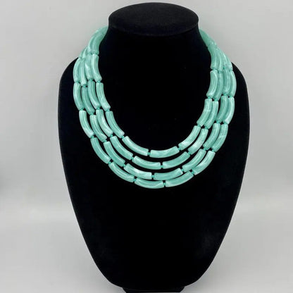 Mint Green Beaded Necklace