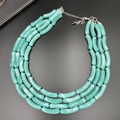 Mint Green Beaded Necklace