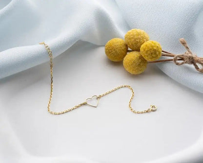 Zircon Heart Charm Bracelet
