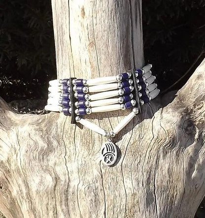 Bone Bead Choker Necklace
