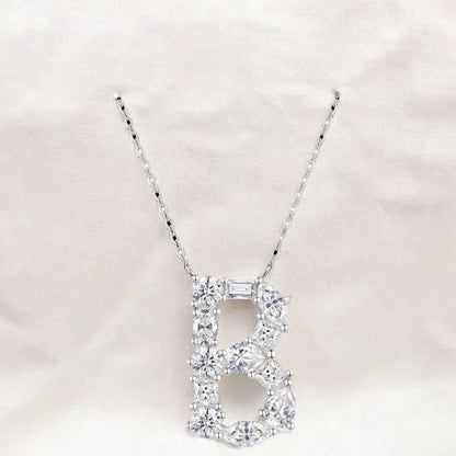 Moissanite Letter B Necklace