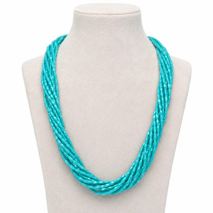 Turquoise Multi-Strand Seed Bead Necklace