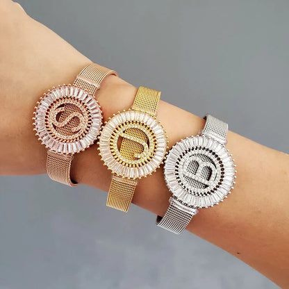 Crystal Initial Statement Bracelet