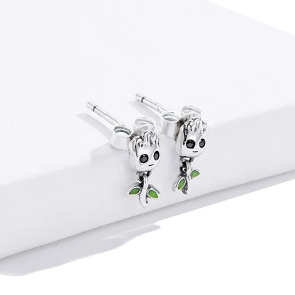 Green Sprout Drop Earrings