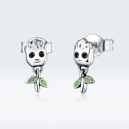 Green Sprout Drop Earrings