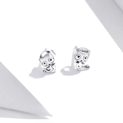 Playful Raccoon Stud Earrings