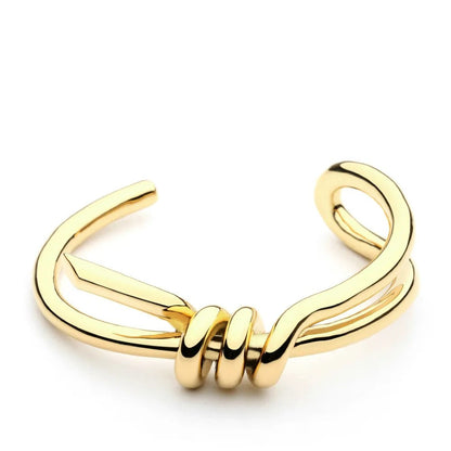 Double Loop Knot Cuff Bracelet