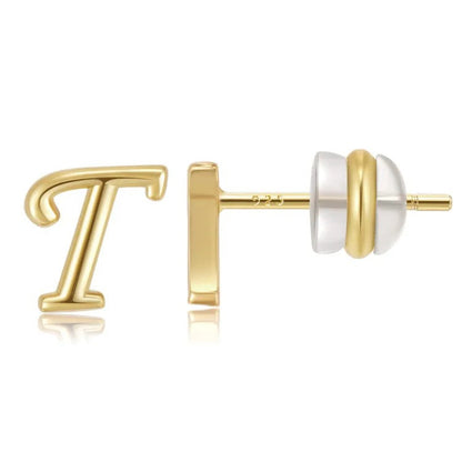 Gold Letter D Stud Earring