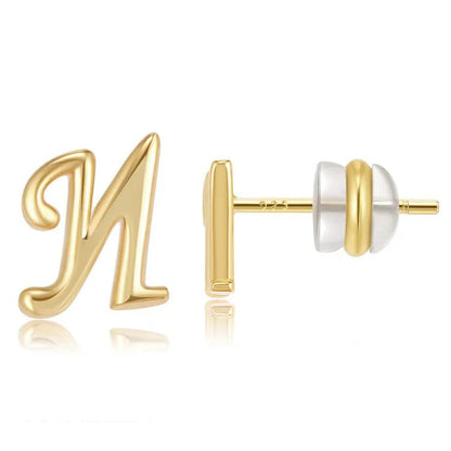 Gold Letter D Stud Earring