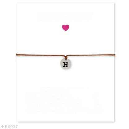 Initial Disc Charm Bracelet