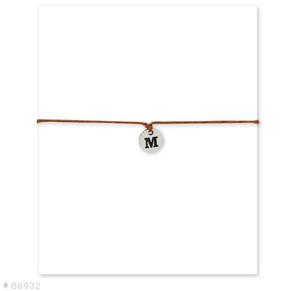 Initial Disc Charm Bracelet