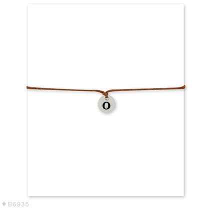 Initial Disc Charm Bracelet
