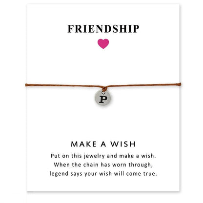 Initial Disc Charm Bracelet