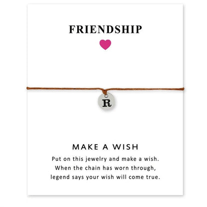 Initial Disc Charm Bracelet