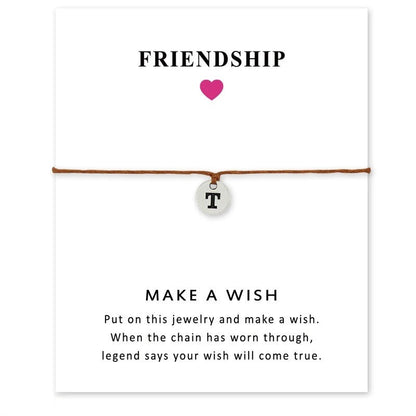 Initial Disc Charm Bracelet
