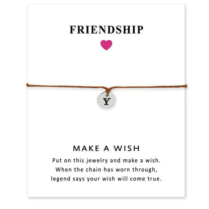 Initial Disc Charm Bracelet