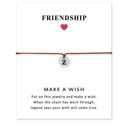 Initial Disc Charm Bracelet