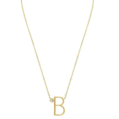 Crystal Initial Link Necklace