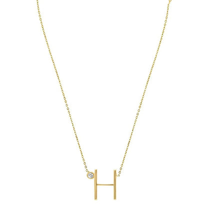 Crystal Initial Link Necklace