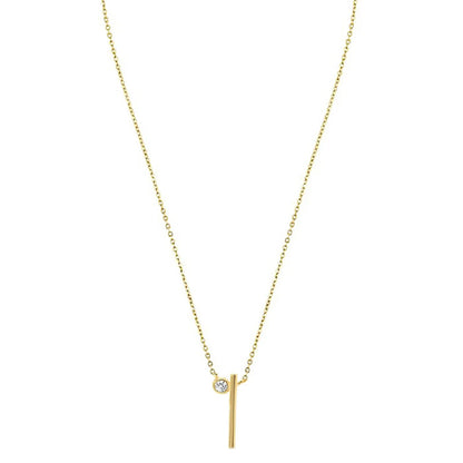 Crystal Initial Link Necklace