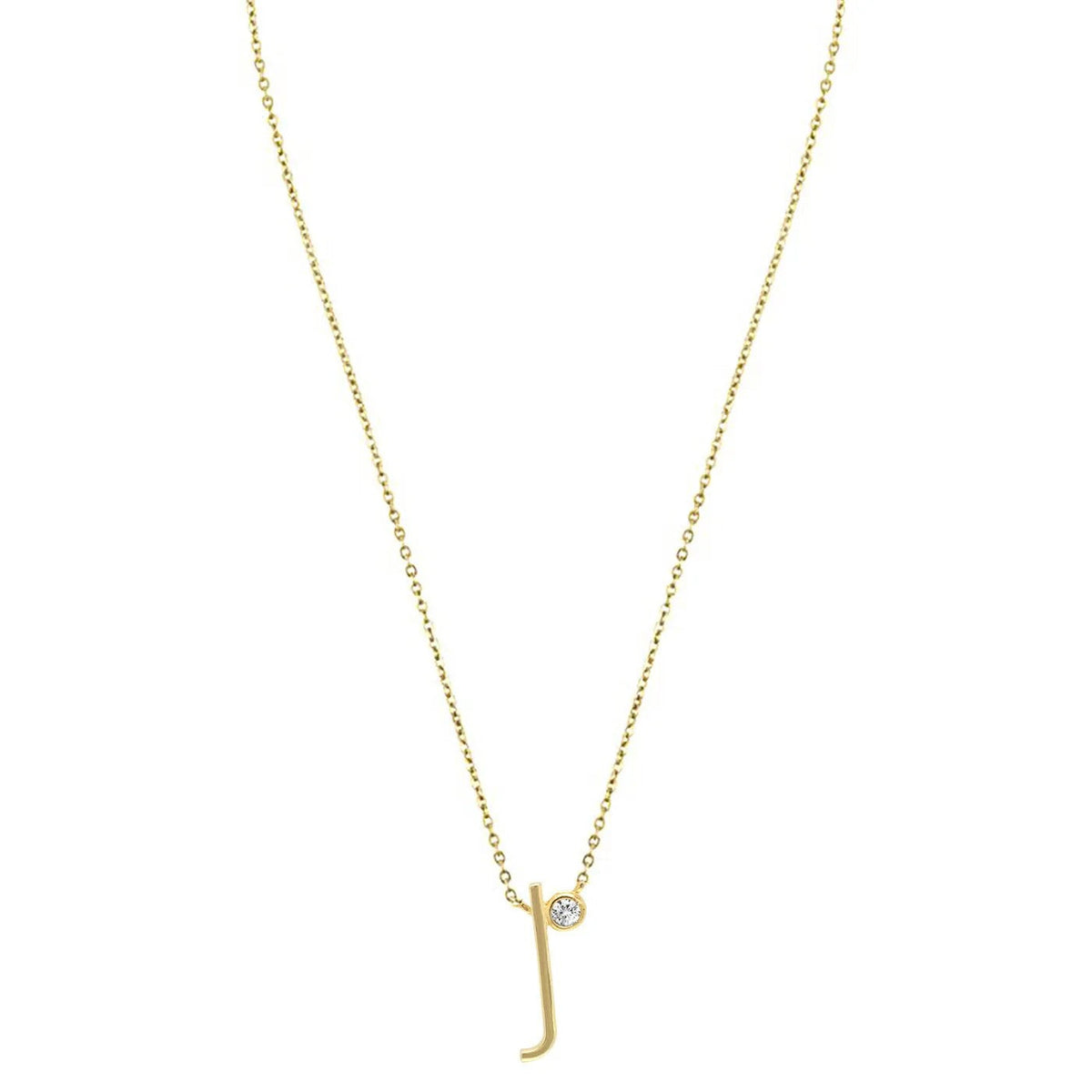 Crystal Initial Link Necklace