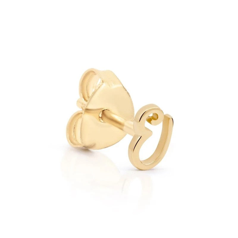 Cursive Letter A Stud Earrings