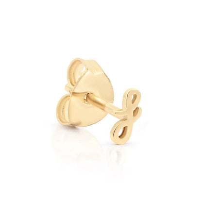 Cursive Letter A Stud Earrings