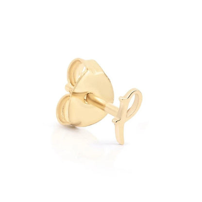 Cursive Letter A Stud Earrings