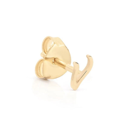 Cursive Letter A Stud Earrings