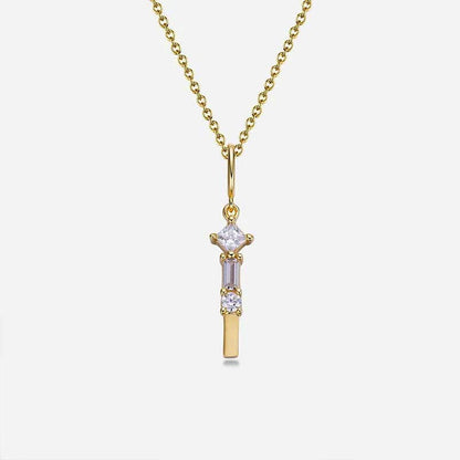 Mixed Cut Crystal Initial Necklace