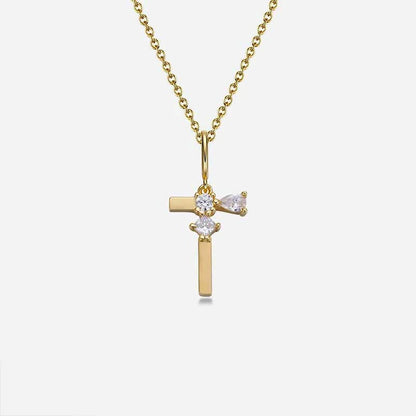 Mixed Cut Crystal Initial Necklace