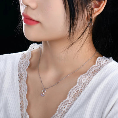 Multicolor Crystal Initial S Necklace
