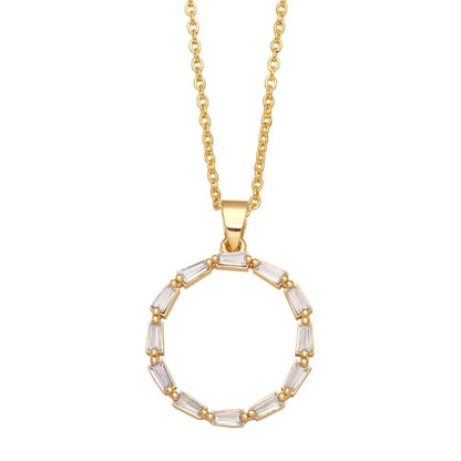 Baguette Crystal Letter A Necklace