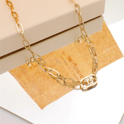 Initial B Link Necklace