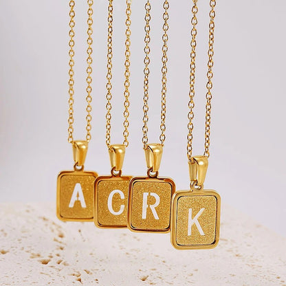 Glitter Initial Pendant Necklace