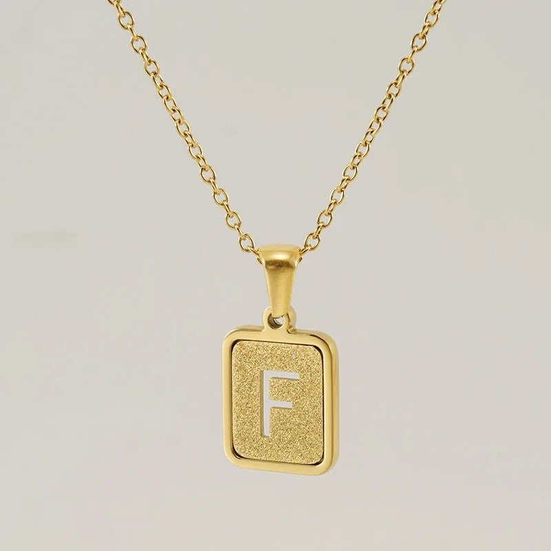 Glitter Initial Pendant Necklace